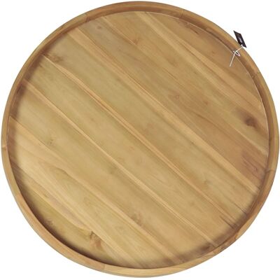 Axi Bandeja de servicio redonda de madera de teca, ø 80 cm Axi Bandeja de servicio redonda de madera de teca, ø 80 cm