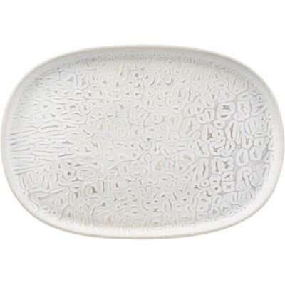 Medard de Noblat Plato oval para steak o hamburguesa (lote de 4) gres beige texturizad Medard de Noblat Plato oval para steak o hamburguesa (lote de 4) gres beige texturizad