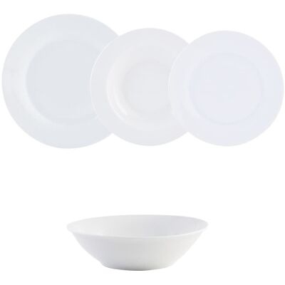 Quid Vajilla porcelana blanca 19 piezas Quid Vajilla porcelana blanca 19 piezas