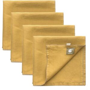 Febronie Servilletas (x4) lino lavado 45x45 amarillo mostaza