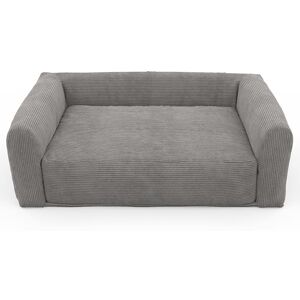 Beau Rivage Cama para perro de pana gris talla m - 80 x 64 x 25 cm