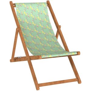 Vent de Bohème Silla plegable de haya con estampado de pájaros laguna