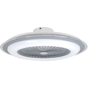 Cristalrecord Ventilador con luz LED 48W gris 63cm de diámetro