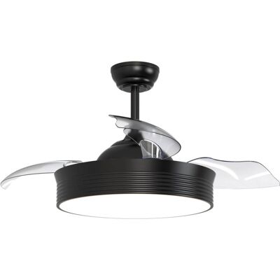 Ventilador de Techo Bombay L Negro con Luz LED - 107 cm Ventilador de Techo Bombay L Negro con Luz LED - 107 cm