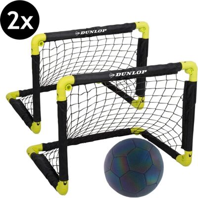 Dunlop Set de porterías de fútbol negro h44xb44xl50cm Dunlop Set de porterías de fútbol negro h44xb44xl50cm