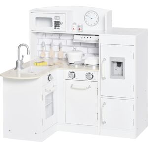 Homcom Cocina de juguete color blanco 86 x 64 x 84.5 cm