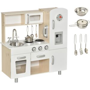 Homcom Cocina de juguete color blanco 74 x 30 x 81 cm