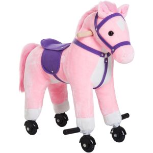 Homcom Caballito infantil color rosa 55 x 23 x 60 cm