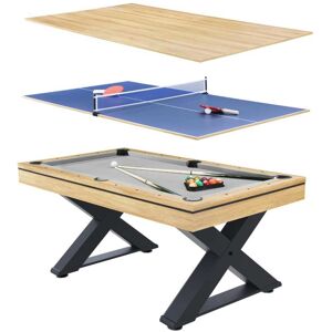 Concept Usine Mesa multi-juegos de madera para ping-pong y billar