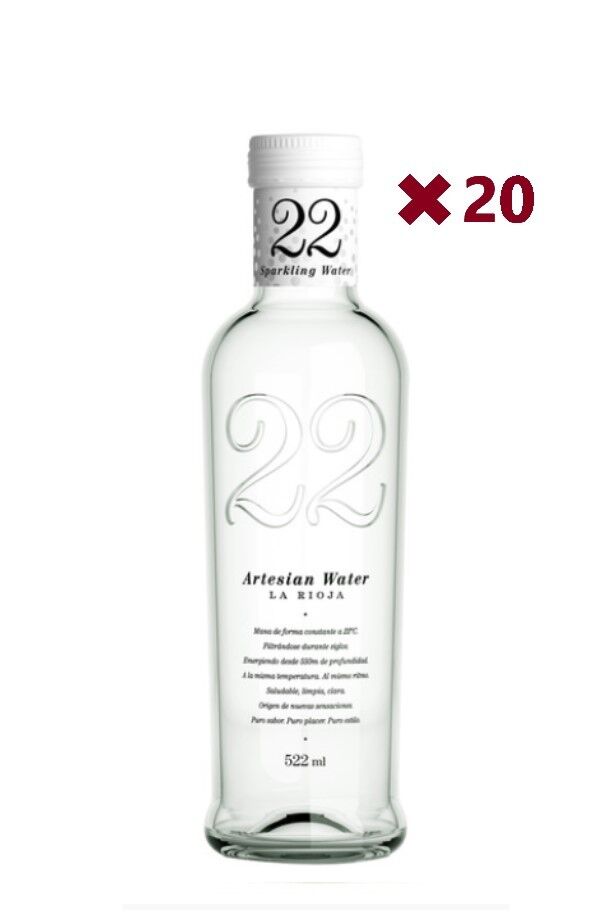 Mineraqua 22 Artesian Water con Gas 522 ml Caja 20 Mineraqua 22 Artesian Water con Gas 522 ml Caja 20