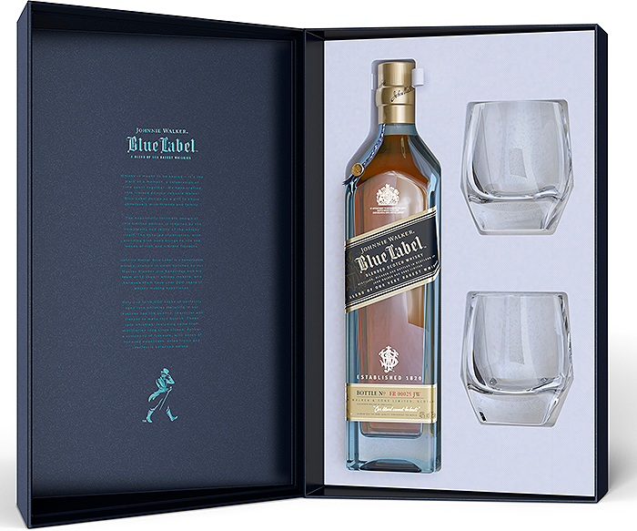 John Walker & Sons Estuche Especial Johnnie Walker Blue Label + 2 Vasos Richard Malone Edition