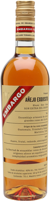 Le Bienheureux S.A Ron Embargo Añejo Exquisito Le Bienheureux S.A Ron Embargo Añejo Exquisito