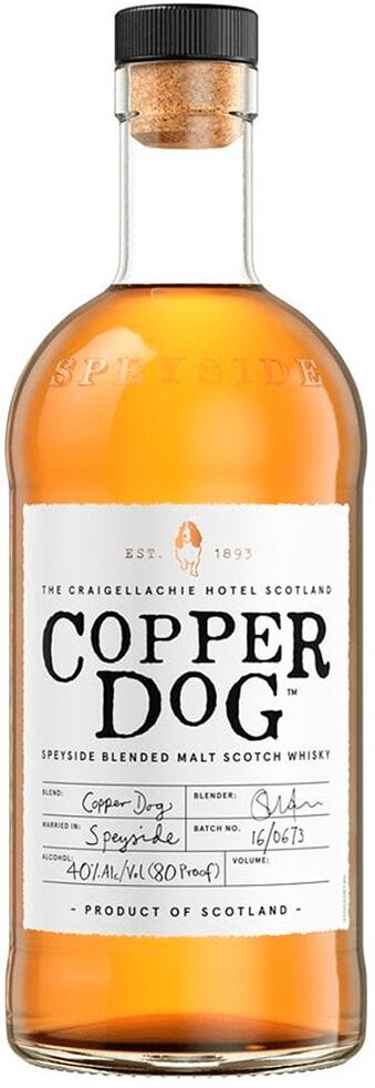 CRAIGELLACHIE Copper Dog Speyside Whisky CRAIGELLACHIE Copper Dog Speyside Whisky