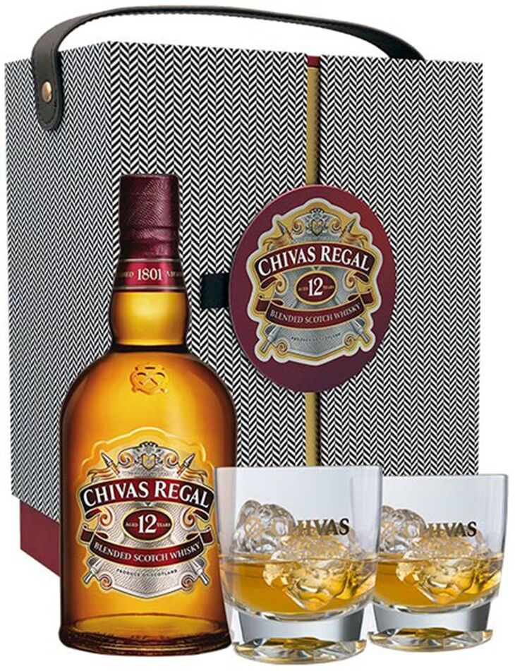 Chivas Brothers Maletin Chivas Regal 12 años + 2 Vasos Chivas Brothers Maletin Chivas Regal 12 años + 2 Vasos