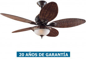 Hunter Ventilador De Techo Con Luz Hunter 24457 Caribbean Breeze Hoja De Palmera / Bronce Desgastado Hunter Ventilador De Techo Con Luz Hunter 24457 Caribbean Breeze Hoja De Palmera / Bronce Desgastado