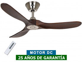 CasaFan Ventilador De Techo Casafan 312215 Eco Genuino 122 Madera Maciza Nogal/cromo Satinado