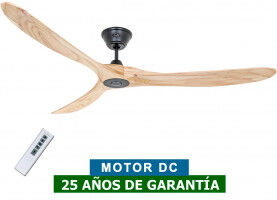 CasaFan Ventilador De Techo Casafan 318018 Eco Genuino 180 Madera Maciza Natural/negro Mate