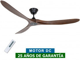 CasaFan Ventilador De Techo Casafan 318017 Eco Genuino 180 Madera Maciza Nogal/ Negro Mate