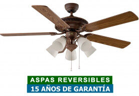 CasaFan Ventilador De Techo Con Luz Casafan 513233 Centurion 132 Roble Antiguo O Nogal / Bronce CasaFan Ventilador De Techo Con Luz Casafan 513233 Centurion 132 Roble Antiguo O Nogal / Bronce