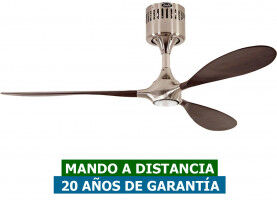 CasaFan Ventilador De Techo Con Luz Casafan 9313237 Helico Paddel Bn-Nb Nogal/ Cromo Cepillado