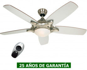 CasaFan Ventilador De Techo Con Luz Casafan 9513270 Mercury 132 Plateado / Nuez CasaFan Ventilador De Techo Con Luz Casafan 9513270 Mercury 132 Plateado / Nuez