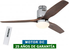 CasaFan Ventilador De Techo Con Luz Casafan 93132311 Aerodynamix Eco 132 Nuez/ Cromo Brillante CasaFan Ventilador De Techo Con Luz Casafan 93132311 Aerodynamix Eco 132 Nuez/ Cromo Brillante