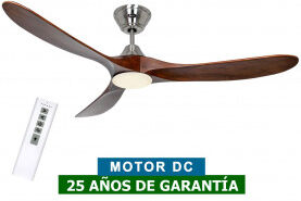 CasaFan Ventilador De Techo Con Luz Casafan 315261 Eco Genuino-L 152cm Madera Maciza Nogal/cromo Satinado CasaFan Ventilador De Techo Con Luz Casafan 315261 Eco Genuino-L 152cm Madera Maciza Nogal/cromo Satinado