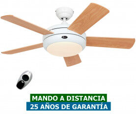 CasaFan Ventilador De Techo Con Luz Casafan 9510558 Titanium 105cm Haya O Pino/ Blanco CasaFan Ventilador De Techo Con Luz Casafan 9510558 Titanium 105cm Haya O Pino/ Blanco