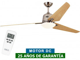 CasaFan Ventilador De Techo Con Luz Casafan 516087 Eco Aviatos 162 Arce/ Cromo Satinado Bn-Ah