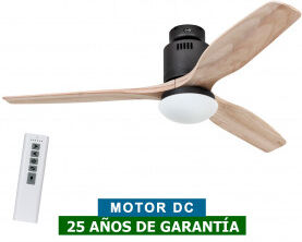 CasaFan Ventilador De Techo Con Luz Casafan 93132343 Aerodynamix Eco 132 Madera Natural/ Gris Basalto