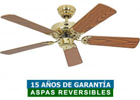 CasaFan Ventilador De Techo Casafan 510309 Classic Royal 103cm Roble Antiguo/ Latón Pulido CasaFan Ventilador De Techo Casafan 510309 Classic Royal 103cm Roble Antiguo/ Latón Pulido
