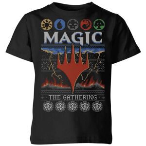 Magic The Gathering Camiseta Navideña Magic The Gathering Colours of Magic - Niño - Negro - 7-8 años