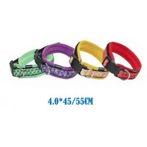 COMPLEMENTOS Collar De Nylon Acolchado 4 Cm X 45-55 Cm-morado