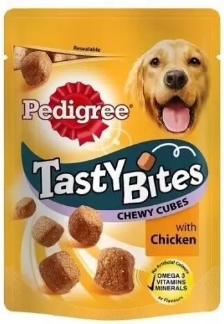 Pedigree Tasty Bites Chewy Cubes Aves 130 Gr