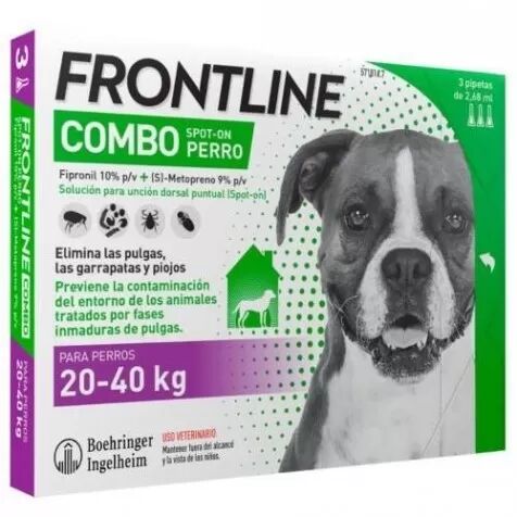 MERIAL Combo Frontline (20-40 Kg) 3 Pipetas