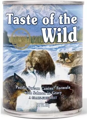 Taste Of The Wild Pacific Stream Grain Free Salmón Perro Latas 390 Gr