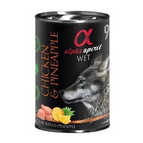 Alpha Spirit Pollo Con Piña Perro Latas 400 Gr