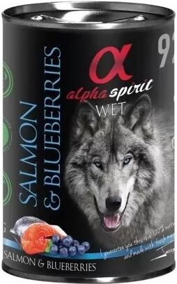 Alpha Spirit Salmón Con Arándanos Perro Latas 400 Gr