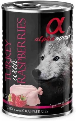 Alpha Spirit Pavo Con Frambuesa Perro Latas 400 Gr