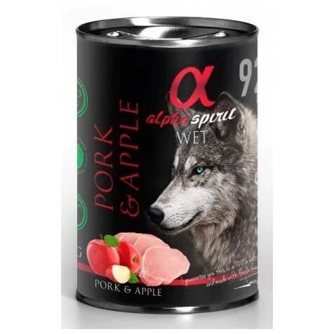 Alpha Spirit Cerdo Con Manzana Perro Latas 400 Gr