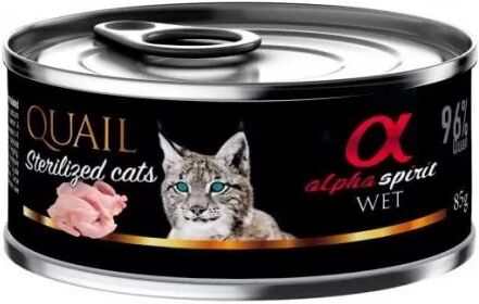 Alpha Spirit Gato Esterilizado Codorniz Latas 85 Gr