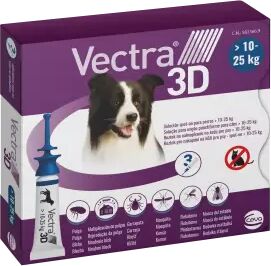 CEVA Vectra 3d Perros 3 Pipetas 10 - 25 Kg