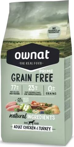 Ownat Grain Free Prime Adult Chicken & Turkey Perro 14 Kg