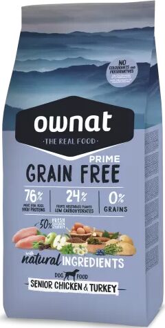 Ownat Grain Free Prime Senior Chicken & Turkey Perros 14 Kg