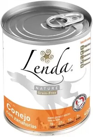 Lenda Nature Grain Free Conejo Con Zanahorias Perro Latas 400 Gr