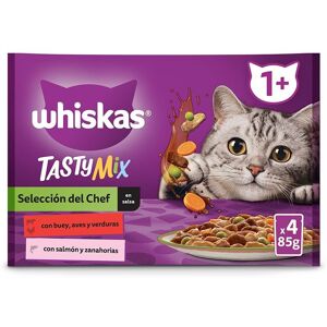 Whiskas Tasty Mix Selección del Chef en Salsa Sobres para Gatos 4 x 85 gr Whiskas Tasty Mix Selección del Chef en Salsa Sobres para Gatos 4 x 85 gr