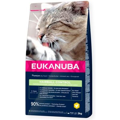 Eukanuba Control de Pelos Adultos - Comida para Gatos 2 Kg Eukanuba Control de Pelos Adultos - Comida para Gatos 2 Kg