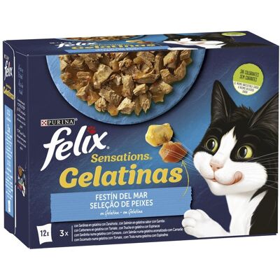 Comida para gatos Purina Felix Selección de Pescado - Platos en Gelatina Comida para gatos Purina Felix Selección de Pescado - Platos en Gelatina