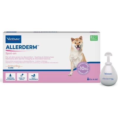 Virbac Allederm Spot On para perros - Cuidado de la piel y pelaje - 6 Pipetas Virbac Allederm Spot On para perros - Cuidado de la piel y pelaje - 6 Pipetas