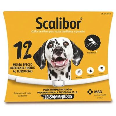MSD Collar Antiparasitario Scalibor para Perros 65 cm MSD Collar Antiparasitario Scalibor para Perros 65 cm